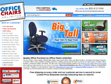 Tablet Screenshot of officechairsunlimited.com